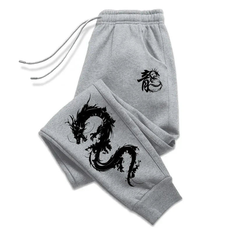 Men's Dragon Print Jogger Pants – Casual Sport & Comfort Wear