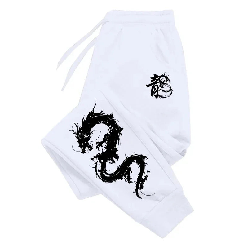 Men's Dragon Print Jogger Pants – Casual Sport & Comfort Wear