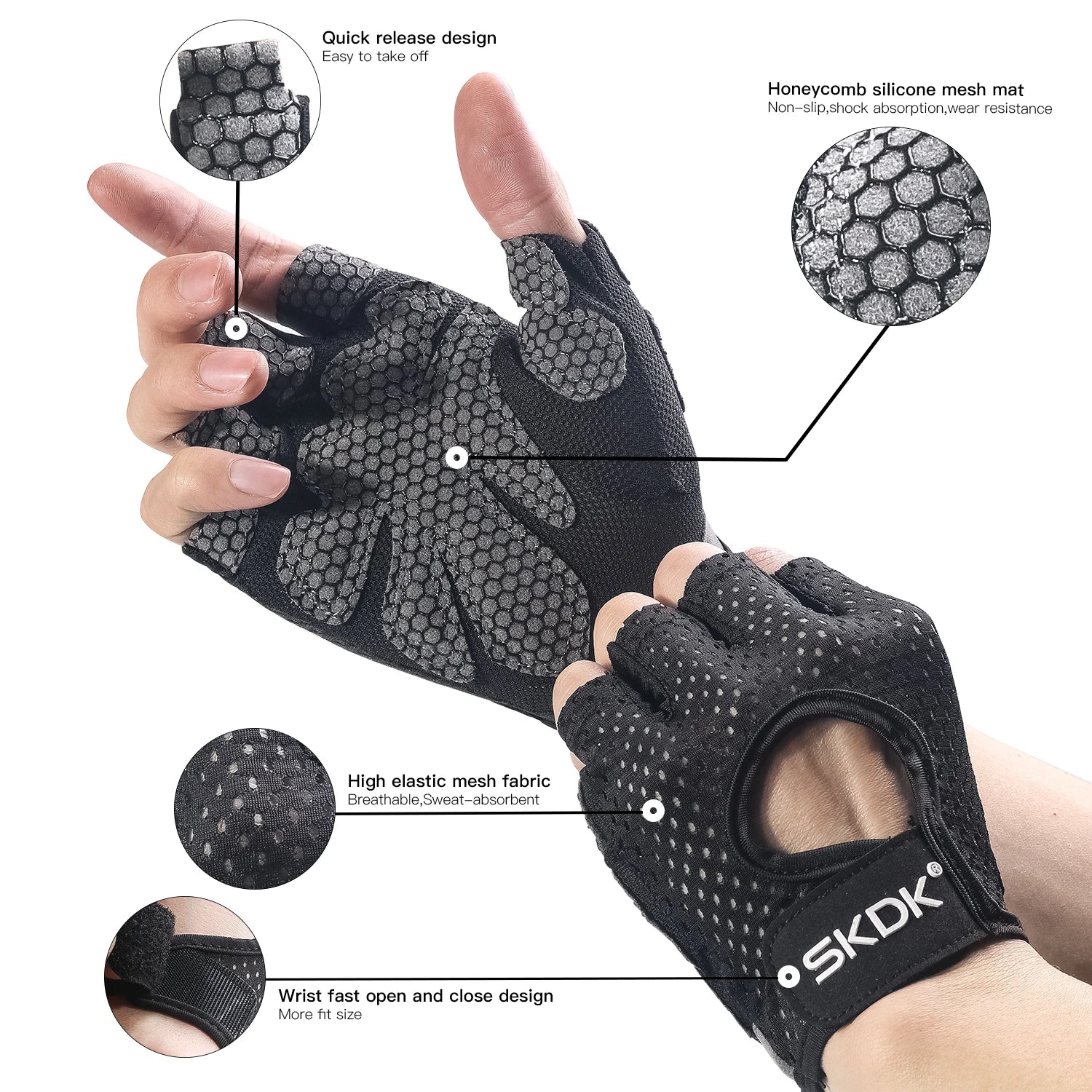 SKDK Weightlifting & Fitness Gloves