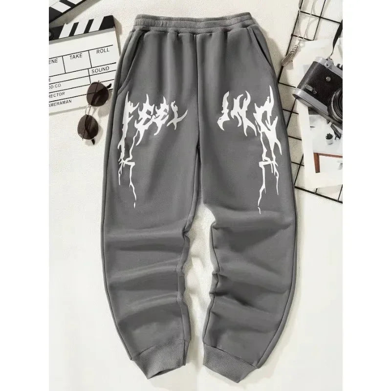Men’s Knitted Sports Leggings – Casual Drawstring Pants