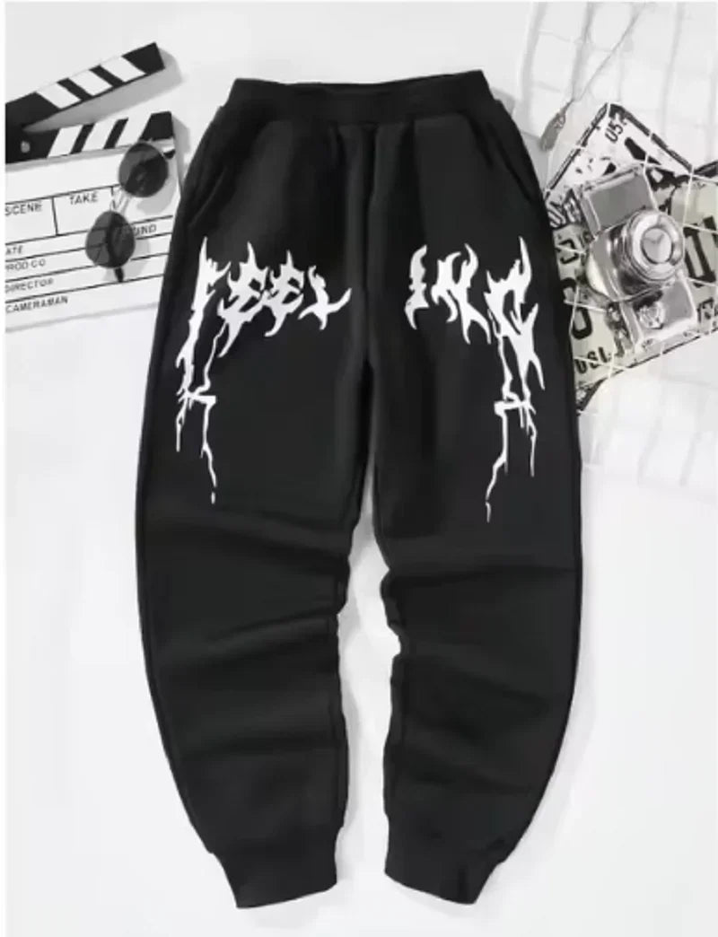 Men’s Knitted Sports Leggings – Casual Drawstring Pants